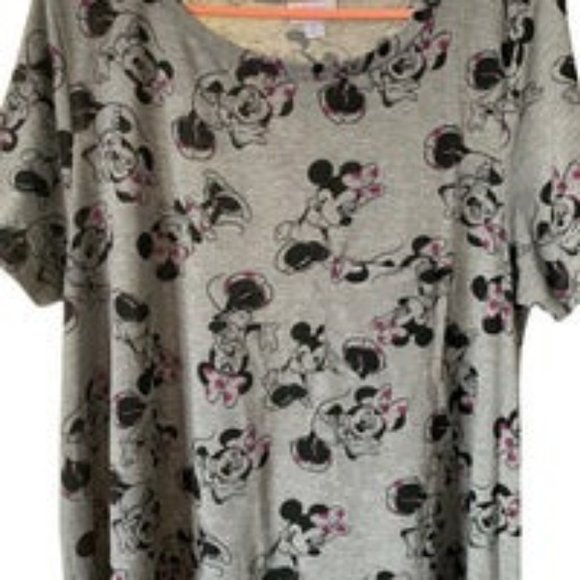 LuLaRoe Gray Floral High Low Dress - Picture 2 of 6